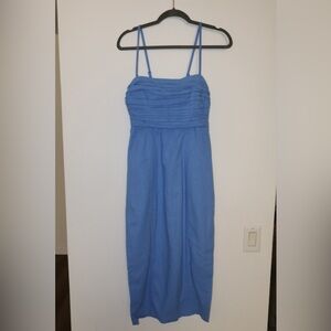 Abercrombie & Fitch Blue Midi Sundress with Spaghetti Straps